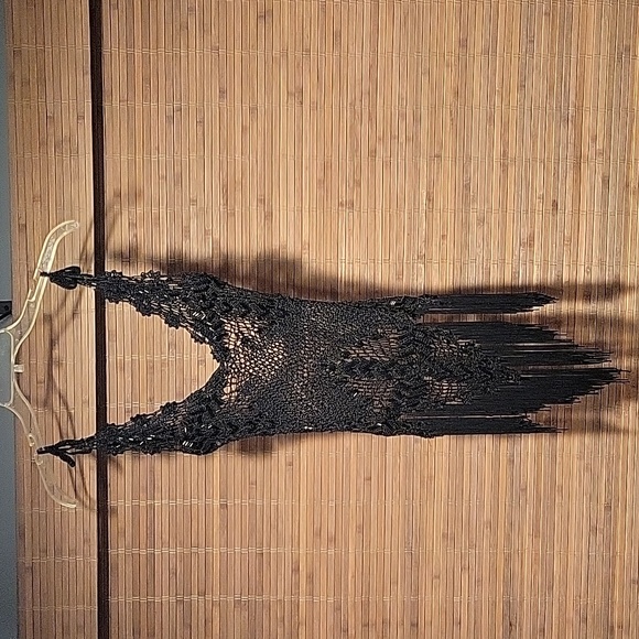 Source Unknown Tops - Black Beaded Top, Size XS